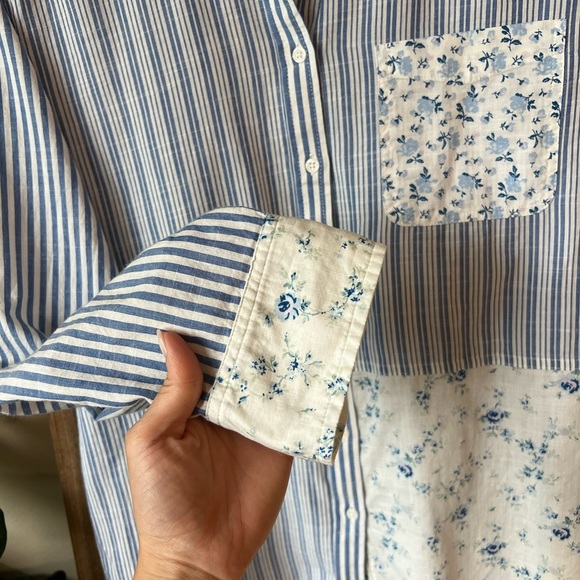 Lucky Laura Ashley Print Mix Boyfriend Shirt - Picture 6 of 10